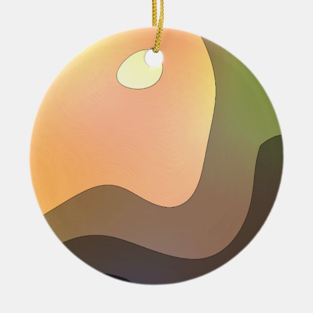 Slipping Away Ceramic Tree Decoration (Front)