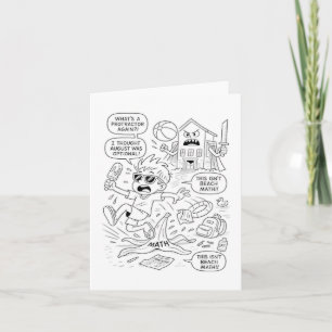 Slipping Into School Mode – Funny Summer Brain Car Card