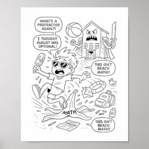 Slipping Into School Mode – Funny Summer Brain Car Poster