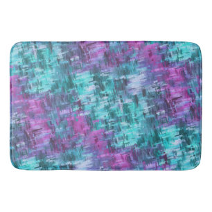 slipstream digihatch - teal and purple : bath mat