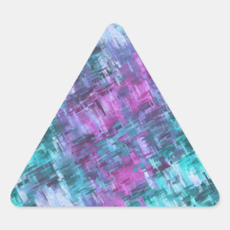 slipstream digihatch - teal and purple : triangle sticker