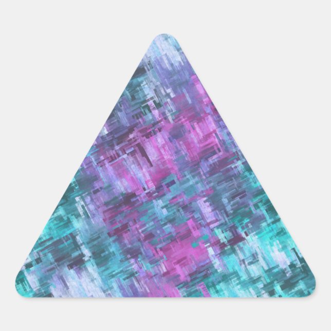 slipstream digihatch - teal and purple : triangle sticker (Front)