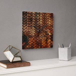 Slithering Chic Square Wall Clock
