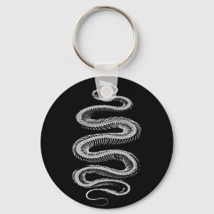 Slithering Snake Skeleton Key Ring