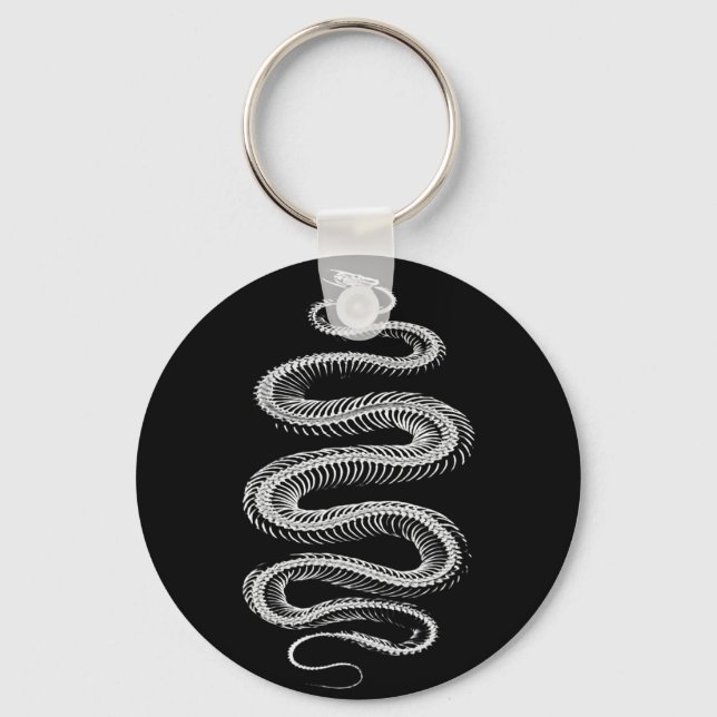 Slithering Snake Skeleton Key Ring (Front)
