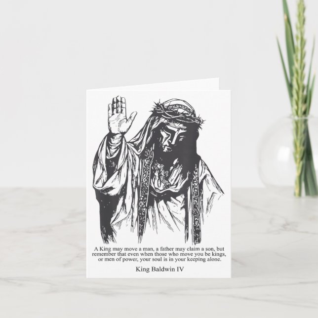 Sliver Mask King Baldwin Iv Meme The Leper King Wa Card (Front)