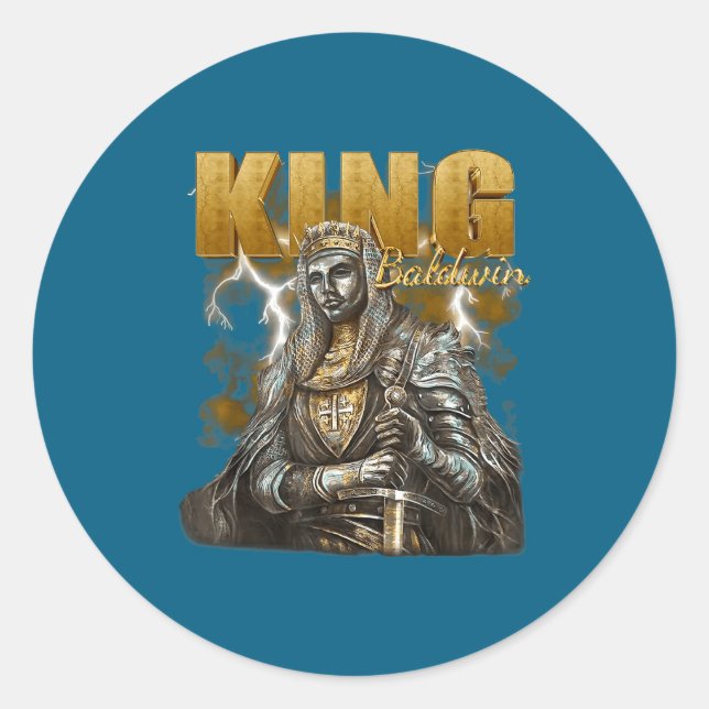 Sliver Mask King Baldwin Iv Meme The Leper King Wa Classic Round Sticker (Front)
