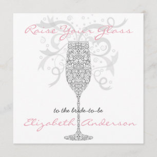 Sliver Raise Your Glass Invitation