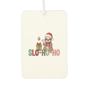 Slo Ho Ho Xmas Sloth 2 Car Air Freshener