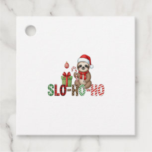 Slo Ho Ho Xmas Sloth 2 Favour Tags