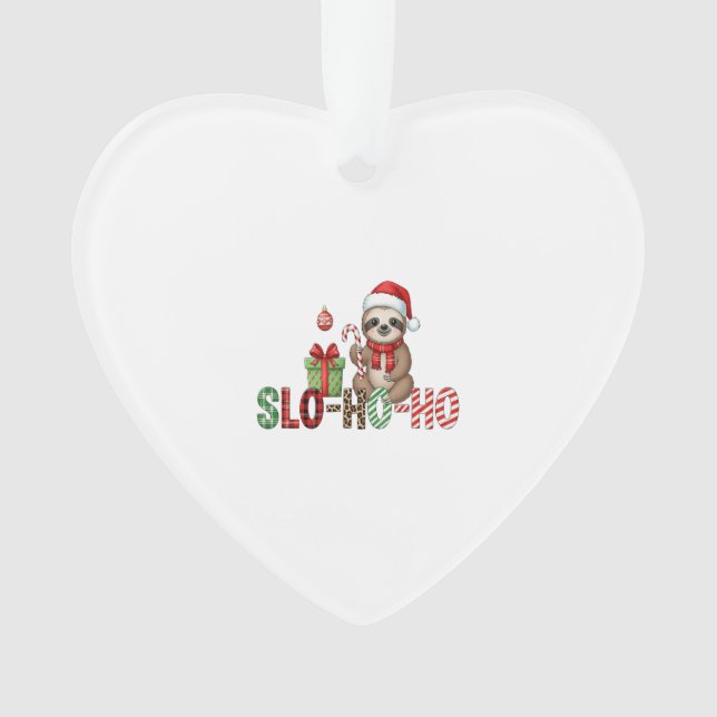 Slo Ho Ho Xmas Sloth 2 Ornament (Front)