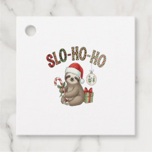 Slo Ho Ho Xmas Sloth Favour Tags