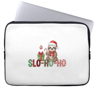 Slo Ho Ho Xmas Sloth Laptop Sleeve
