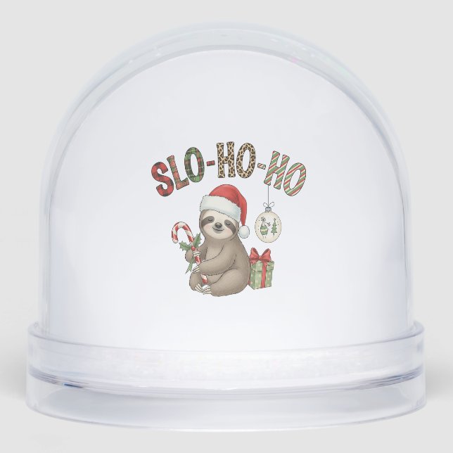 Slo Ho Ho Xmas Sloth Snowglobe (Front)