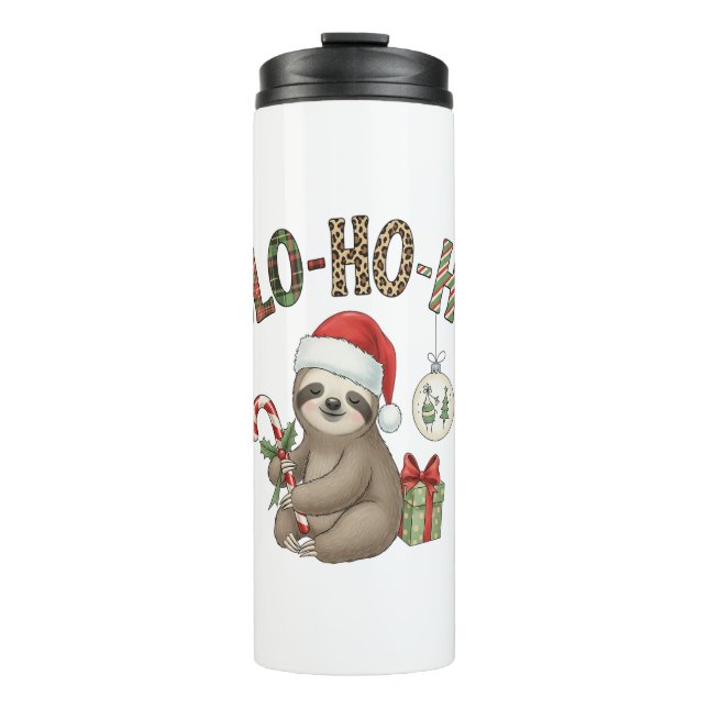 Slo Ho Ho Xmas Sloth Thermal Tumbler (Front)