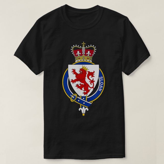Sloan Coat of Arms  Family Crest  T-Shirt (Design Front)