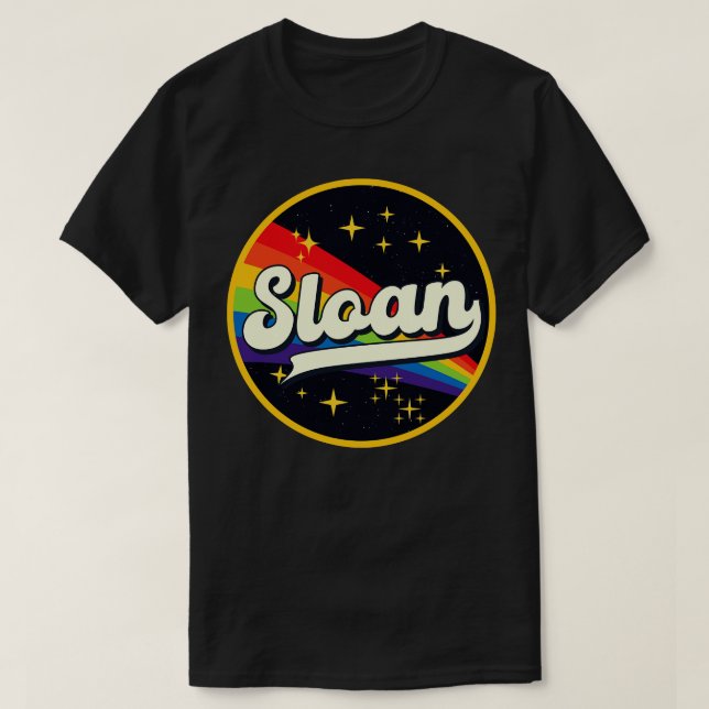 Sloan Rainbow In Space Vintage Style T-Shirt (Design Front)
