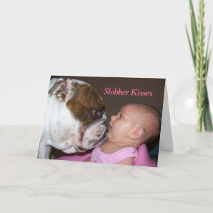 Slobber kisses Valentines Day card