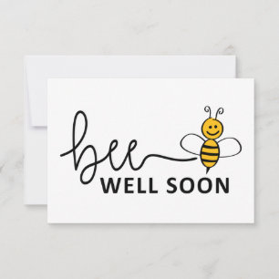 Slogan Bee well soon. Good luck! Card