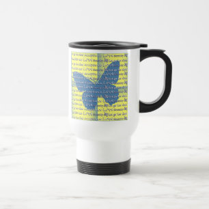 Slogan Butterfly Travel Mug