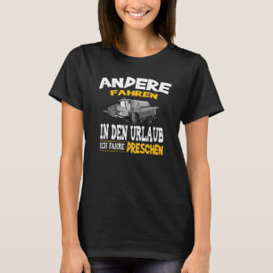 Slogan Combine Harvester Bauer Ich Fahre Dreschen T-Shirt