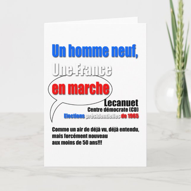 Slogan En Marche greeting Card (Front)
