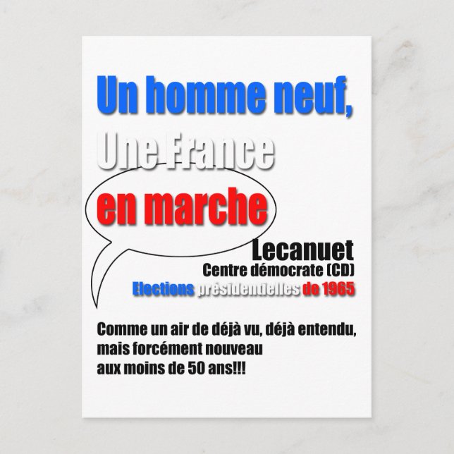Slogan En Marche Postcard (Front)