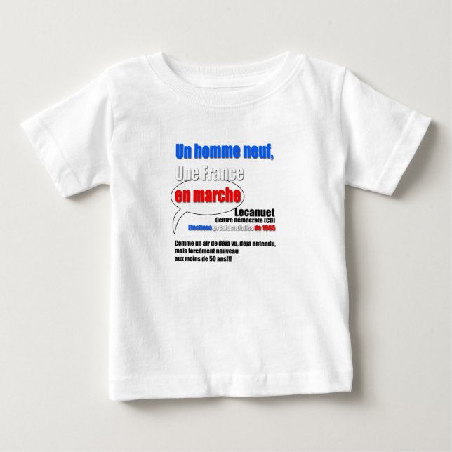 Slogan En Marche White baby tee (Front)
