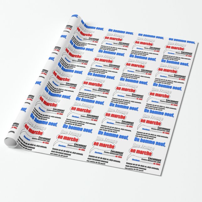 Slogan En Marche Wrapping Paper (Unrolled)