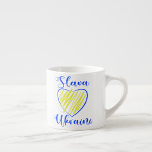 Slogan Slava Ukraini Glory to Ukraine heart Espresso Cup