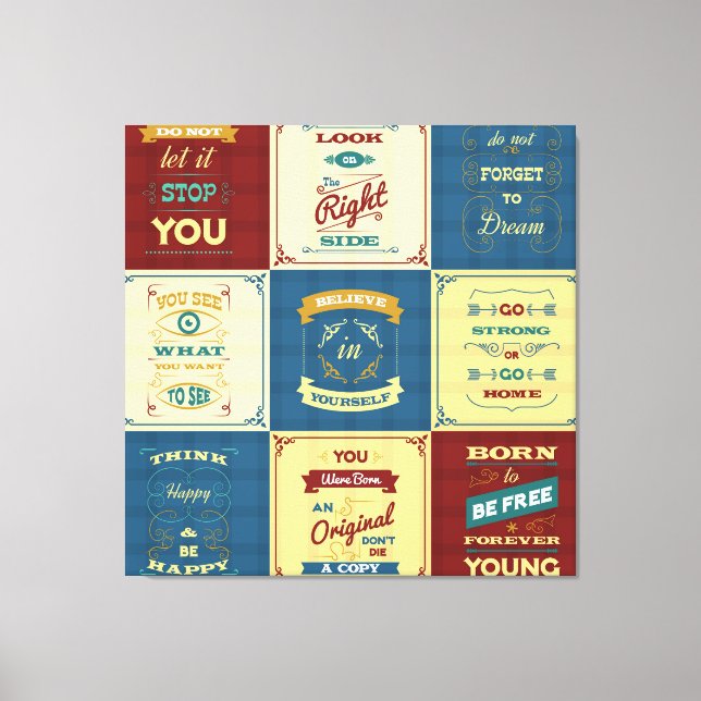 Slogan Typography Canvas Print (Front)