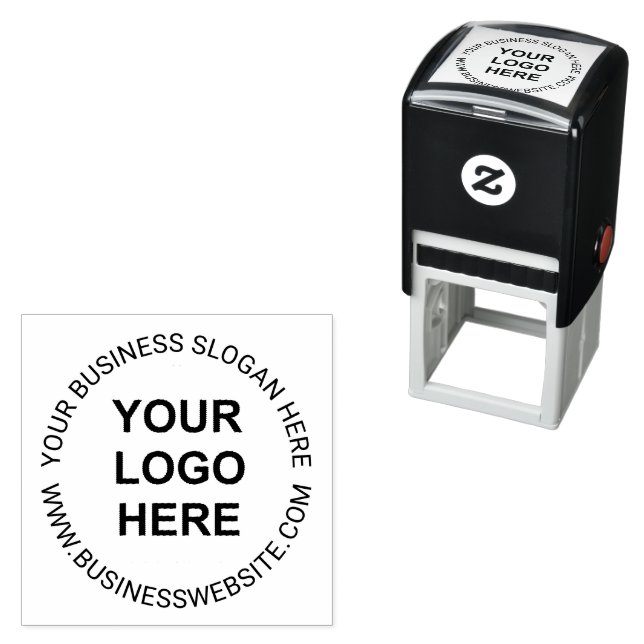 Slogan Website Business Logo Self Inking Self-inking Stamp (In Situ)
