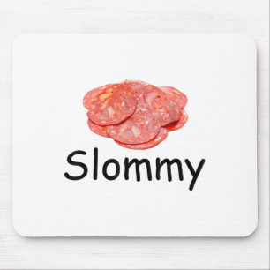 Slommy Salami Meme Gen Z Misspelled Weird Joke Fun Mouse Mat