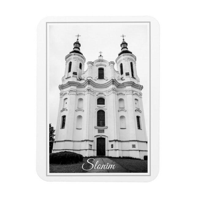 Slonim Belarus Architecture City Cathedral Magnet (Vertical)