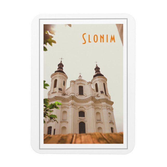 Slonim Belarus Architecture City Cathedral Magnet (Vertical)