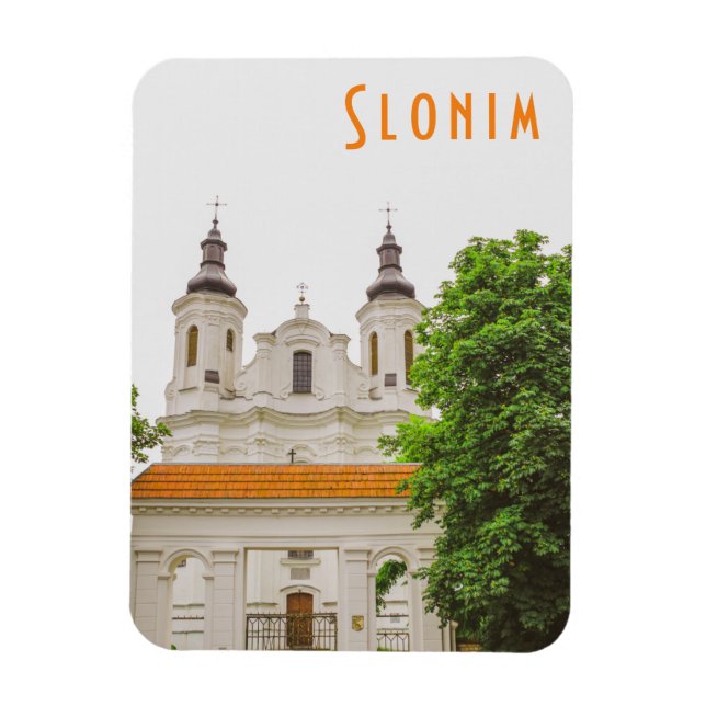 Slonim Belarus Architecture City Cathedral Magnet (Vertical)