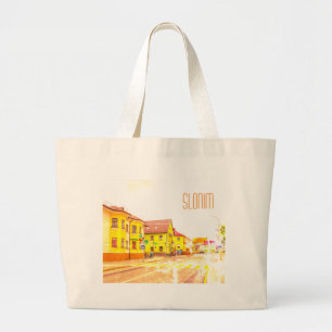 Slonim Belarus Architecture City Street Cityscape Large Tote Bag