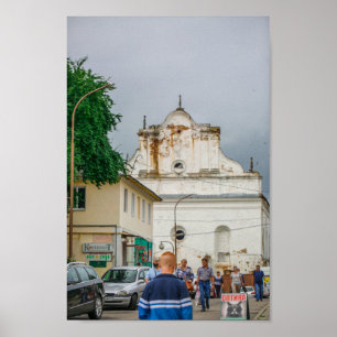 Slonim Belarus Town Architecture Synagogue Poster