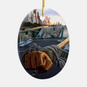 Sloop Clearwater Ceramic Tree Decoration