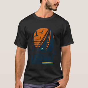 Sloop Sailing Bahamas Regatta Sailboat Bahamian Fl T-Shirt
