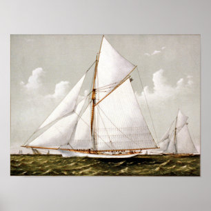 Sloop Yacht Volunteer  - 1887 Poster