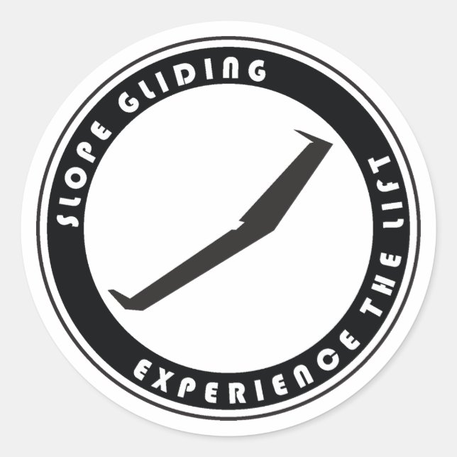 Slope Gliding Classic Round Sticker (Front)