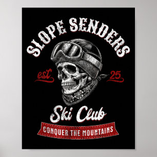 Slope senders freestyle skiing skiers winter poster