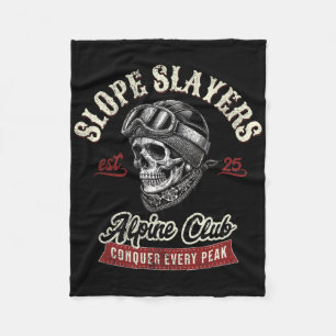 Slope Slayers Freestyle Skiing Skiers Winter Adven Fleece Blanket