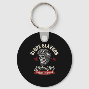 Slope slayers freestyle skiing skiers winter key ring