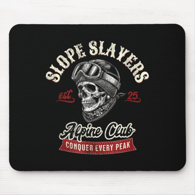Slope slayers freestyle skiing skiers winter mouse mat (Front)