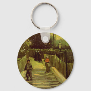 Sloping Path in Montmartre by Vincent van Gogh Key Ring