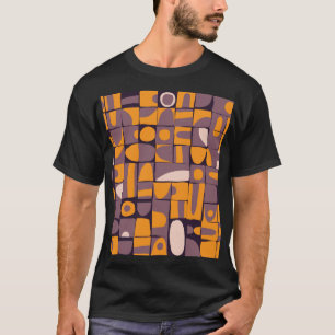 Sloppy Geometric: Vintage Shapes Pattern T-Shirt