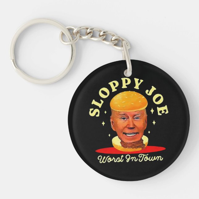 Sloppy Joe Biden Anti President  Key Ring (Front)