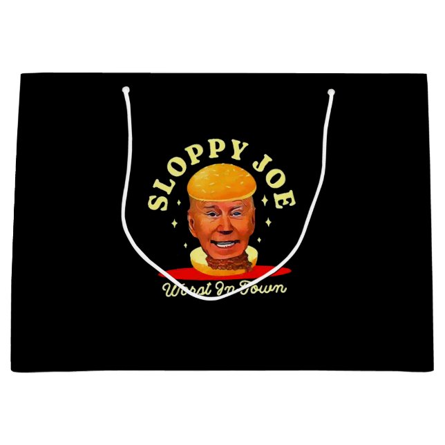 Sloppy Joe Biden Anti President  Large Gift Bag (Front)